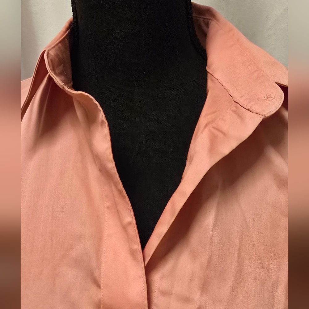 Banana Republic Non-Iron Tailored Dress Shirt Coral 4 - Picture 2 of 7
